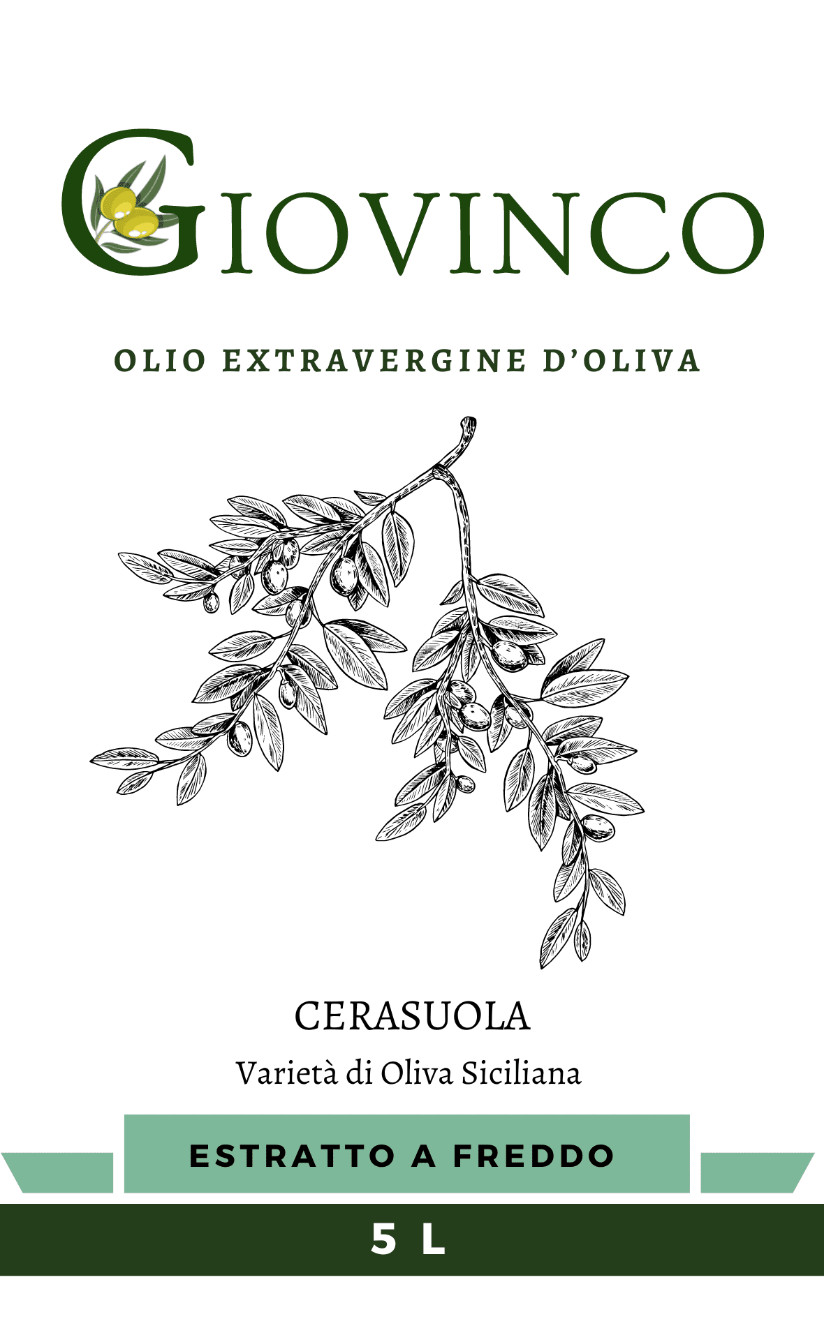 Olio Extravergine di Oliva Cerasuola - Olio Giovinco